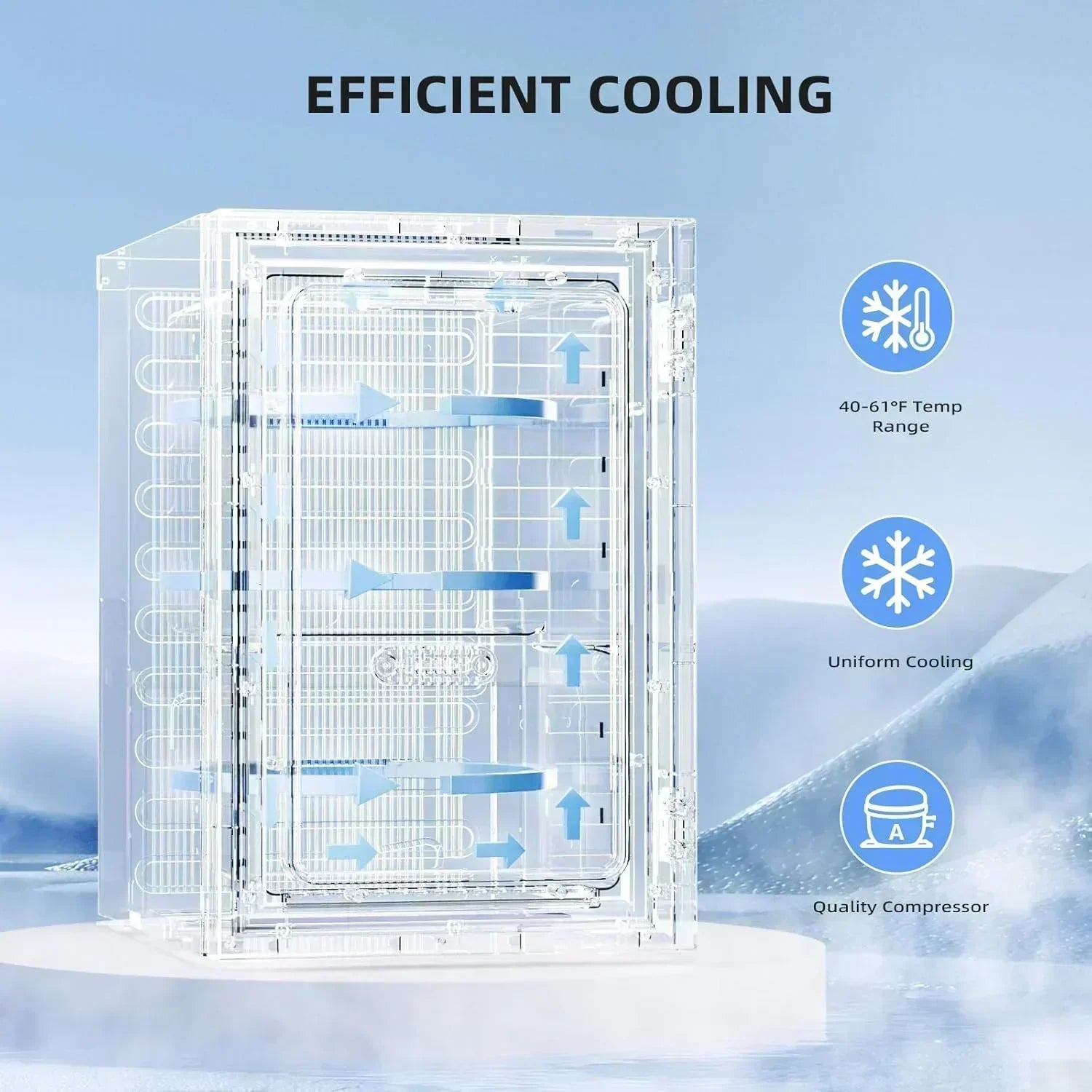 Antarctic Star 26 Bottle 130 Can Wine Cooler/Cabinet Beverage Refrigerator Cellar Beer Clear Glass