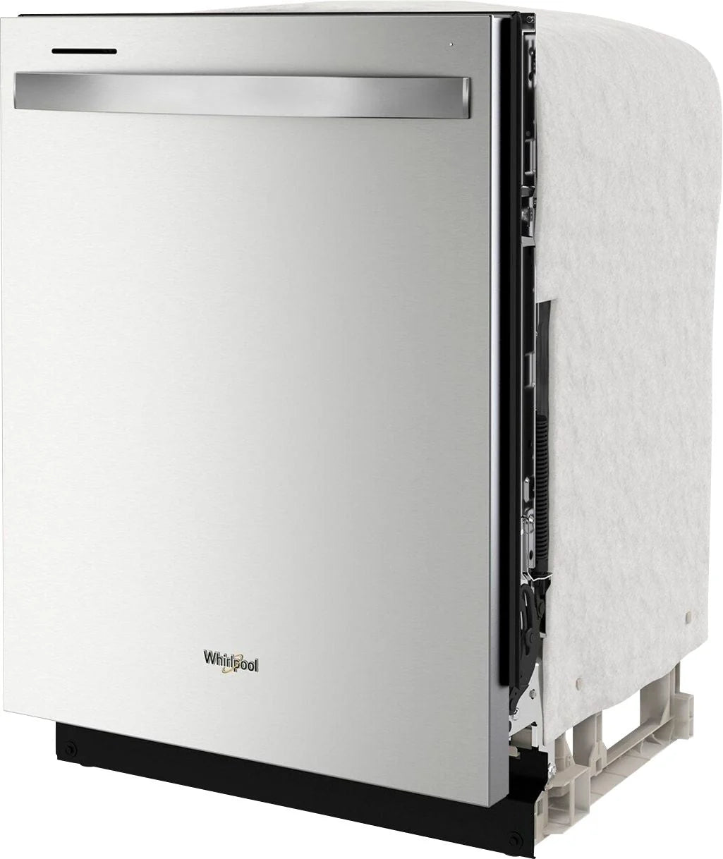 Whirlpool - 24 Top Control Built-In Dishwasher with Stainless Steel Tub, Large Capacity, 3rd Rack, 47 dBA - Stainless steel