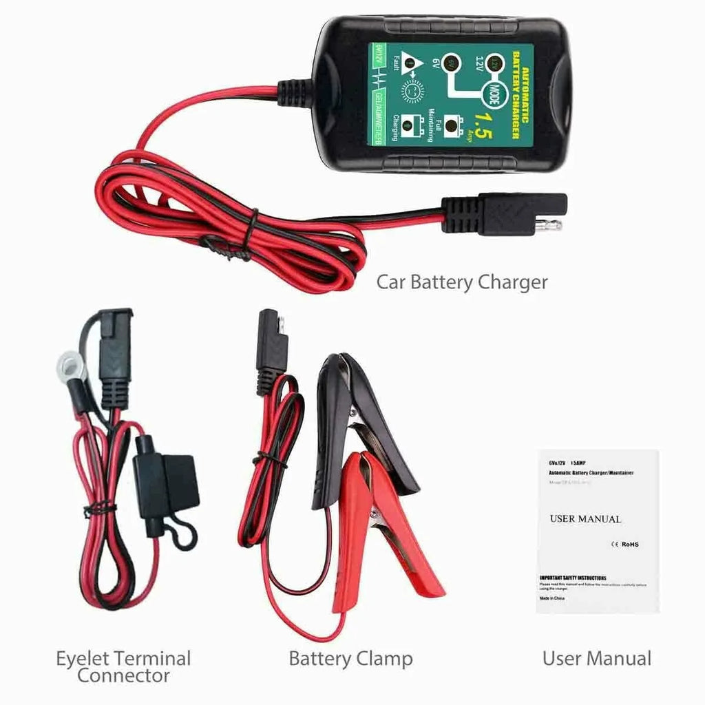 3 PCS 12V Battery Charger Maintainer Trickle for Harley Davidson Motorcycle Car RV
