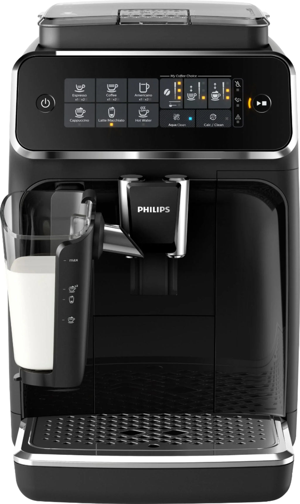 Philips 3200 Series Fully Automatic Espresso Machine w/ LatteGo, Black - Black