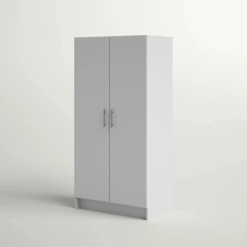 Prepac Elite 2 Door Wardrobe Cabinet， 32 W x 65 H x 20 D， White