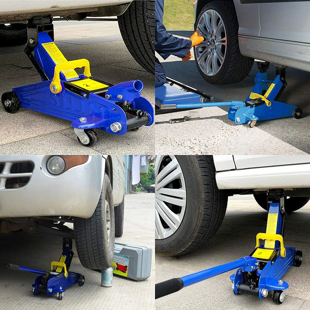 Dayplus Hydraulic Floor Jack 2 Ton Quick Rise Steel Floor Jack with Carrying Storage Case