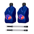 VP Racing Fuels 5.5 Gal Utility Jugs w/ 14 In Deluxe Hoses, Blue (2 Pack)