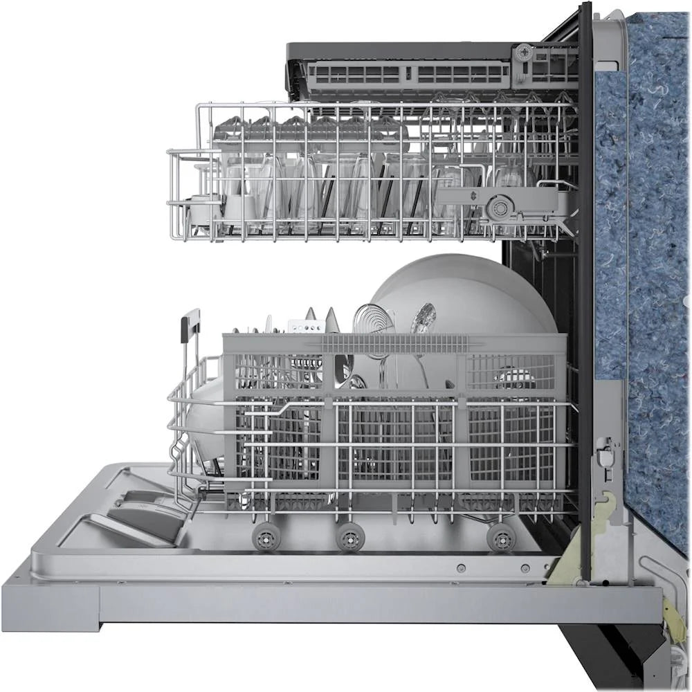 Bosch - 800 Series 24 Top Control Built-In Dishwasher with CrystalDry, Stainless Steel Tub, 3rd Rack, 42 dBa - Stainless steel