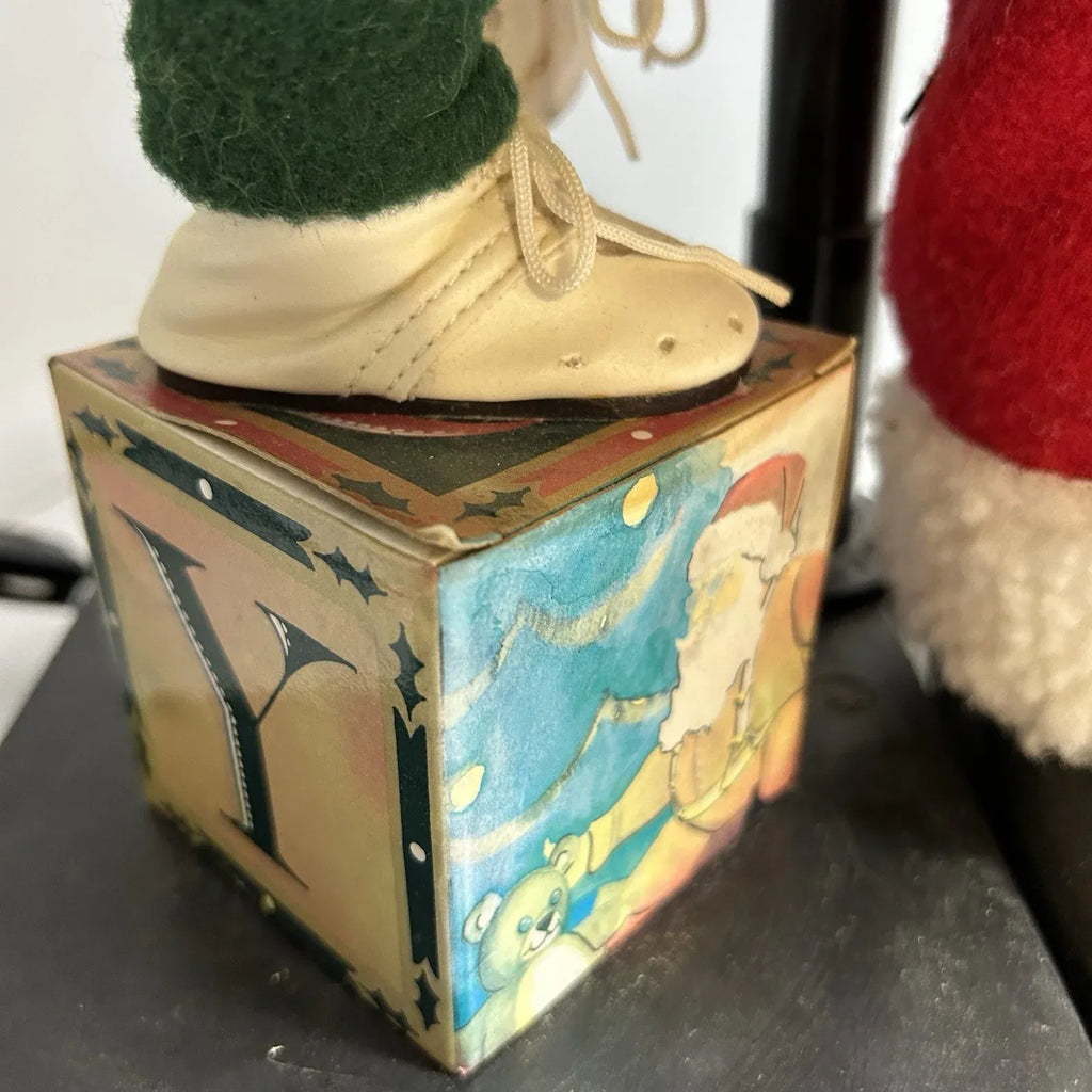 Vintage Holiday Creations Animated Motion Santa Lighted Lamp Post Christmas 90s