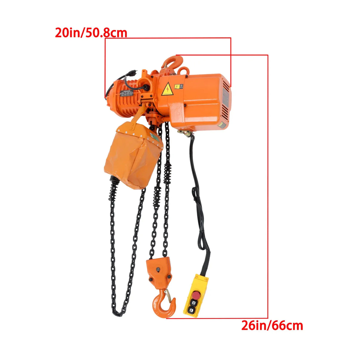 1 Ton Electric Chain Hoist w/ 10FT Double Chain Lifting 110V G80 2200LBS