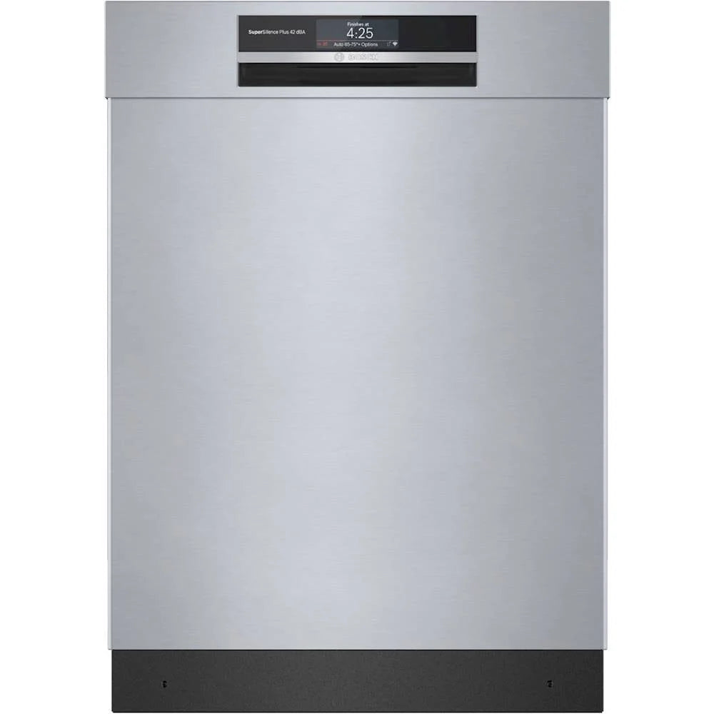 Bosch - 800 Series 24 Top Control Built-In Dishwasher with CrystalDry, Stainless Steel Tub, 3rd Rack, 42 dBa - Stainless steel