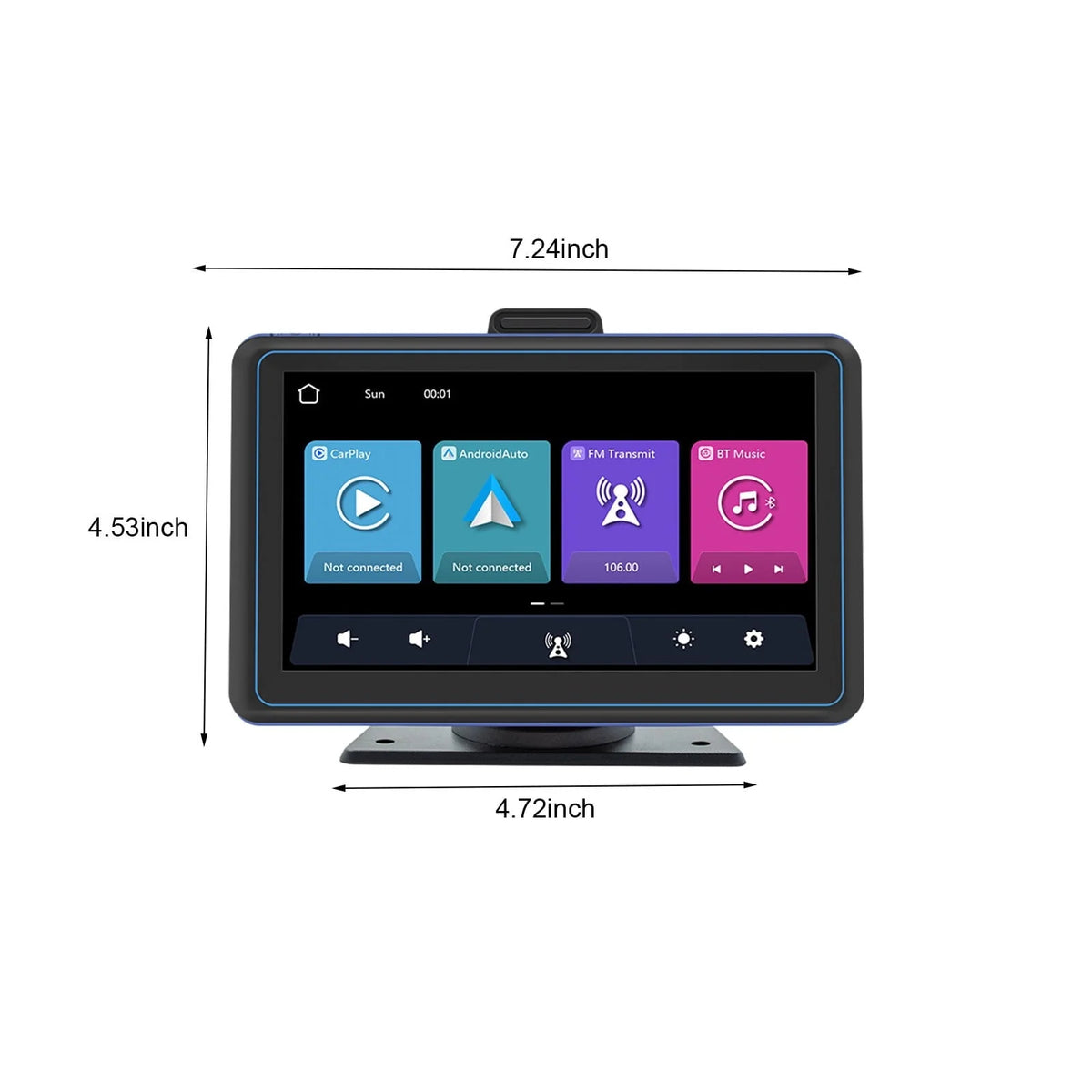 EOnmo Motor Vehicles On Clearance 7-Inch Wireless Portable Screen Car Navigation Intelligent Bluetooth Reverse Rear View Car Mp5 Player