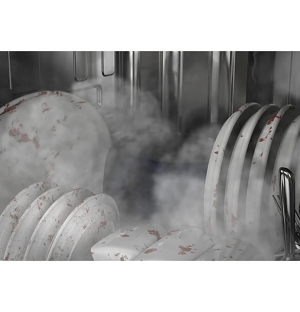 GE Profile - Hidden Control Built-In Dishwasher with Stainless Steel Tub, Fingerprint Resistance, 42 dBA - Stainless steel