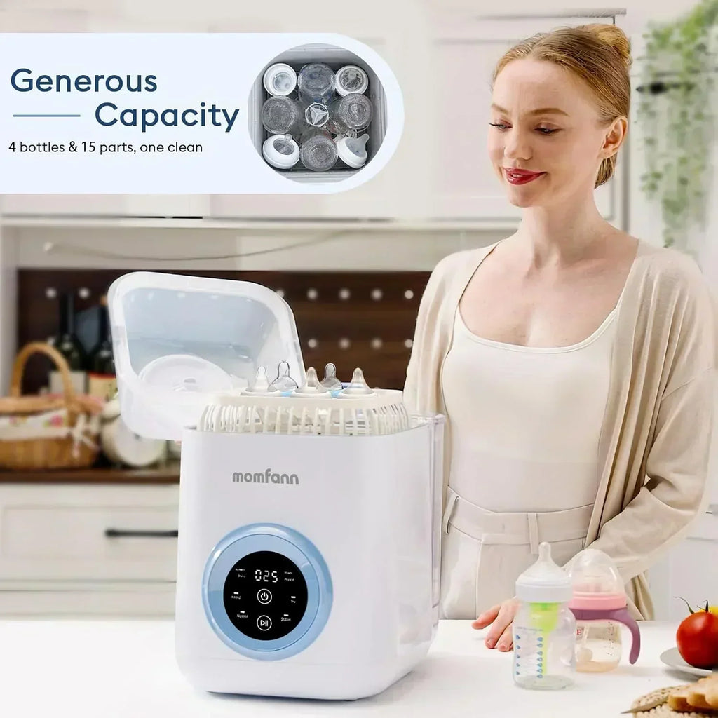 Baby Bottle Washer-19 Min Rapid Wash Sterilizer and Dryer All-in-One Cleaner Bottles Pump Parts