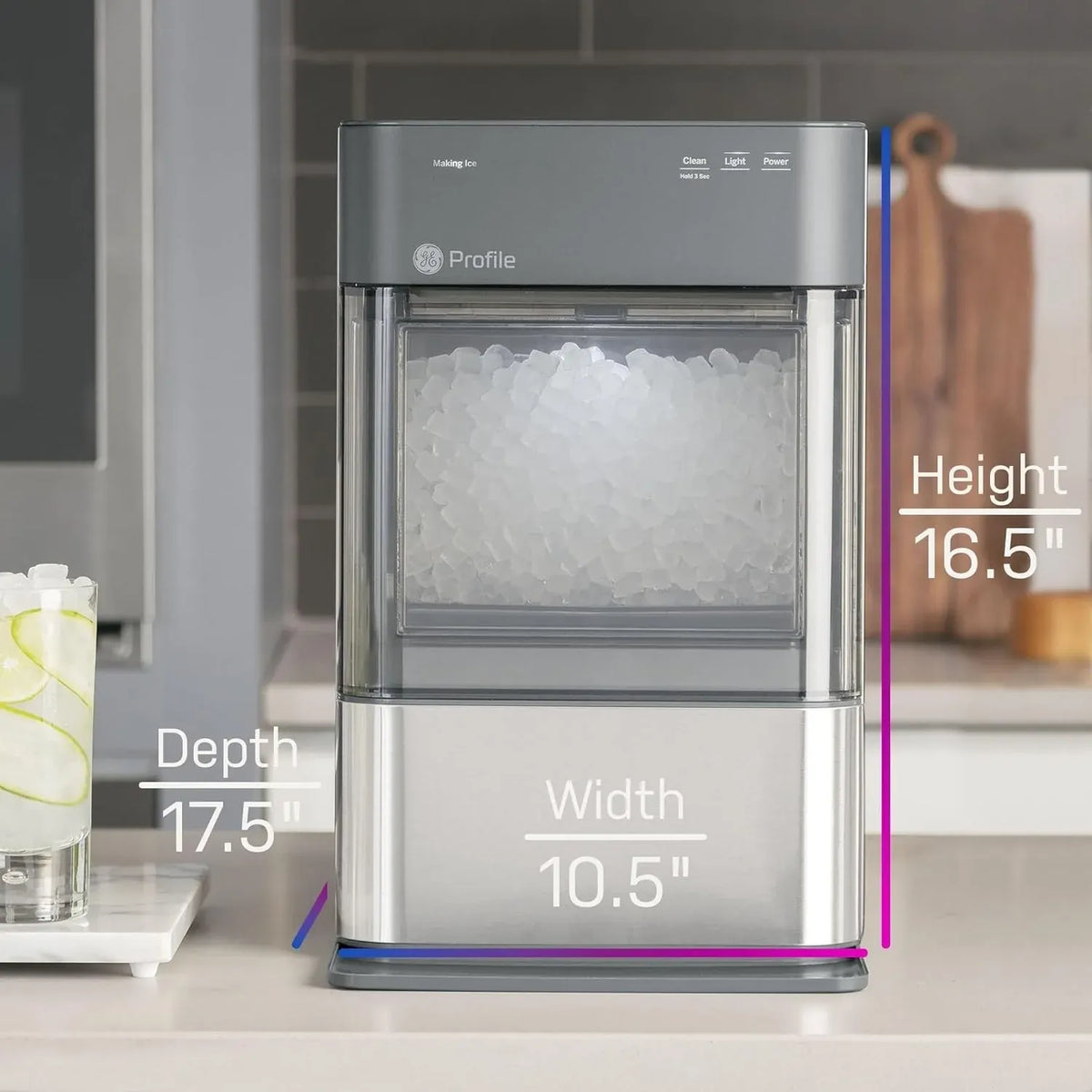 GE Profile Opal 2.0 Nugget Ice Maker XPIO23SCSS 3lb Countertop Silver NEW