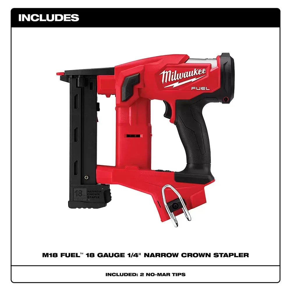Milwaukee 2749-20 M18 FUEL 18V 18-Gauge 1/4 Narrow Crown Stapler - Bare Tool