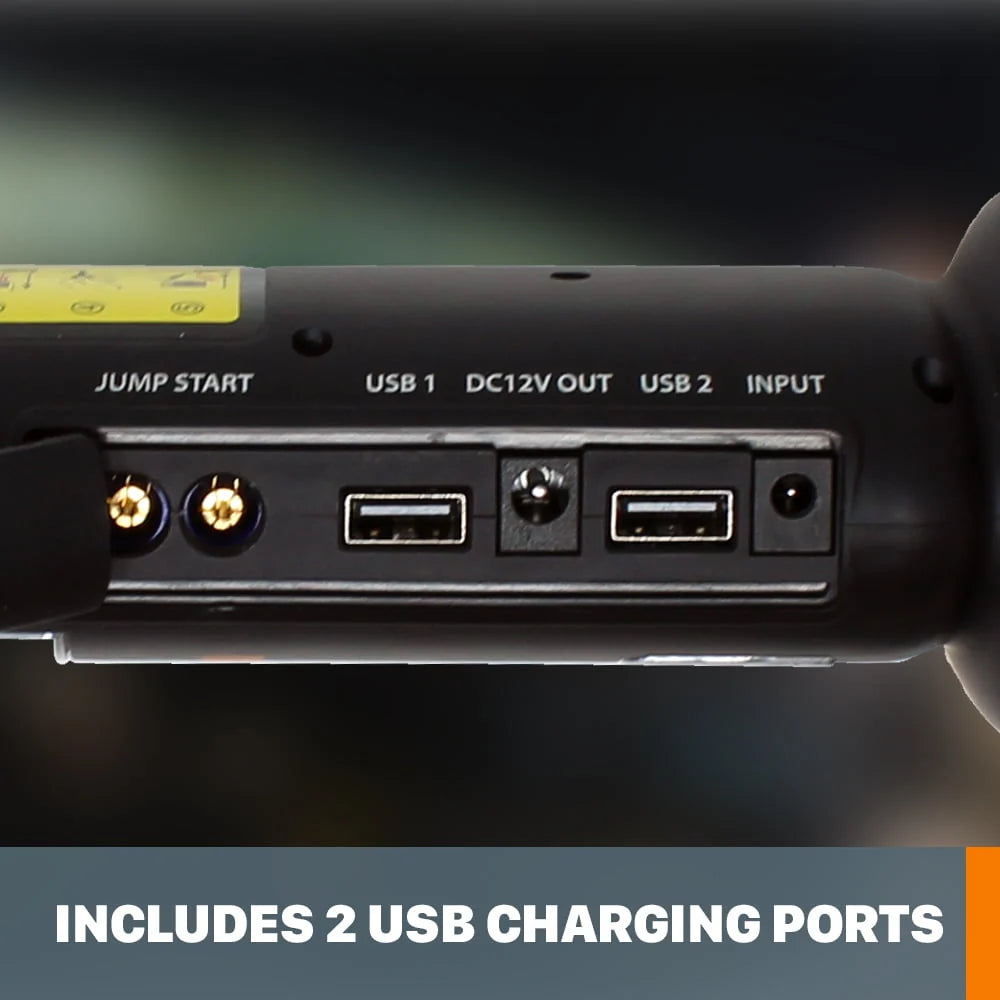 Worx WX852L Multi-Function Portable Car Jump Starter with USB Charging