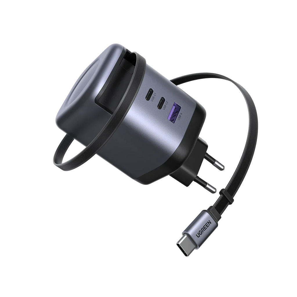 UGREEN Nexode Caricatore USB C 100W GaN con Cavo Retrattile