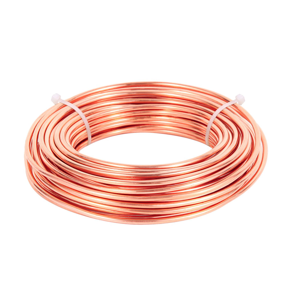 12 Gauge/ 2.0 mm 49 Feet 1 Pound 99.9% Dead Soft Copper Wire for Electroculture Gardening, Jewelry Making, Beading, Science Projects, DIY Artwork