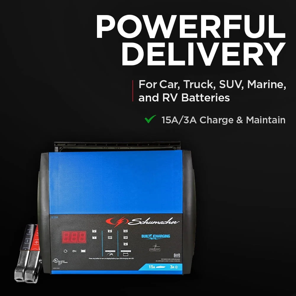 Schumacher Electric SC1359 15 Amp 6V/12V Fully Automatic Battery Charger