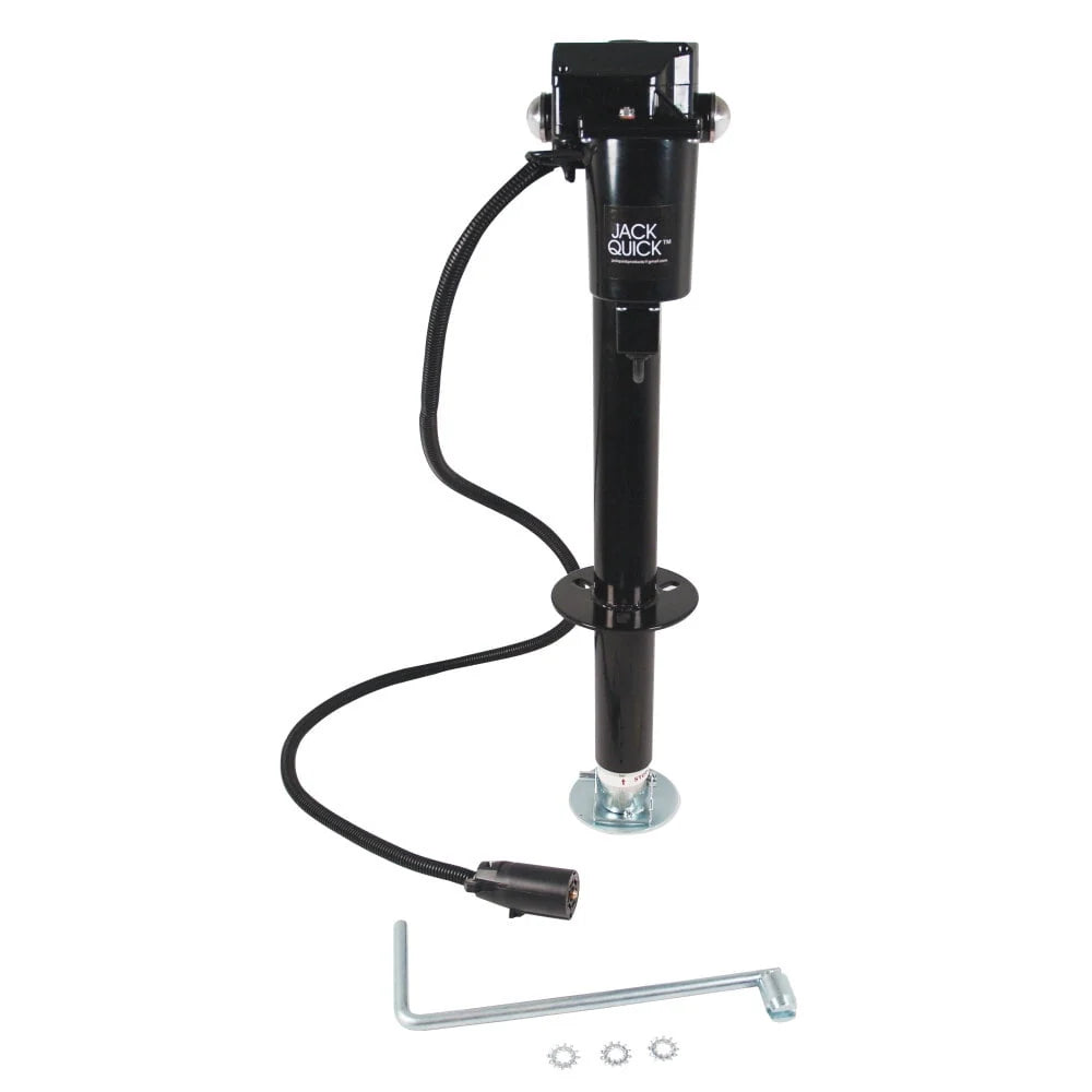 Quick Products JQ-3000-7P Power A-Frame Electric Tongue Jack with 7-Way Plug - 3,250 lbs. Lift Capacity