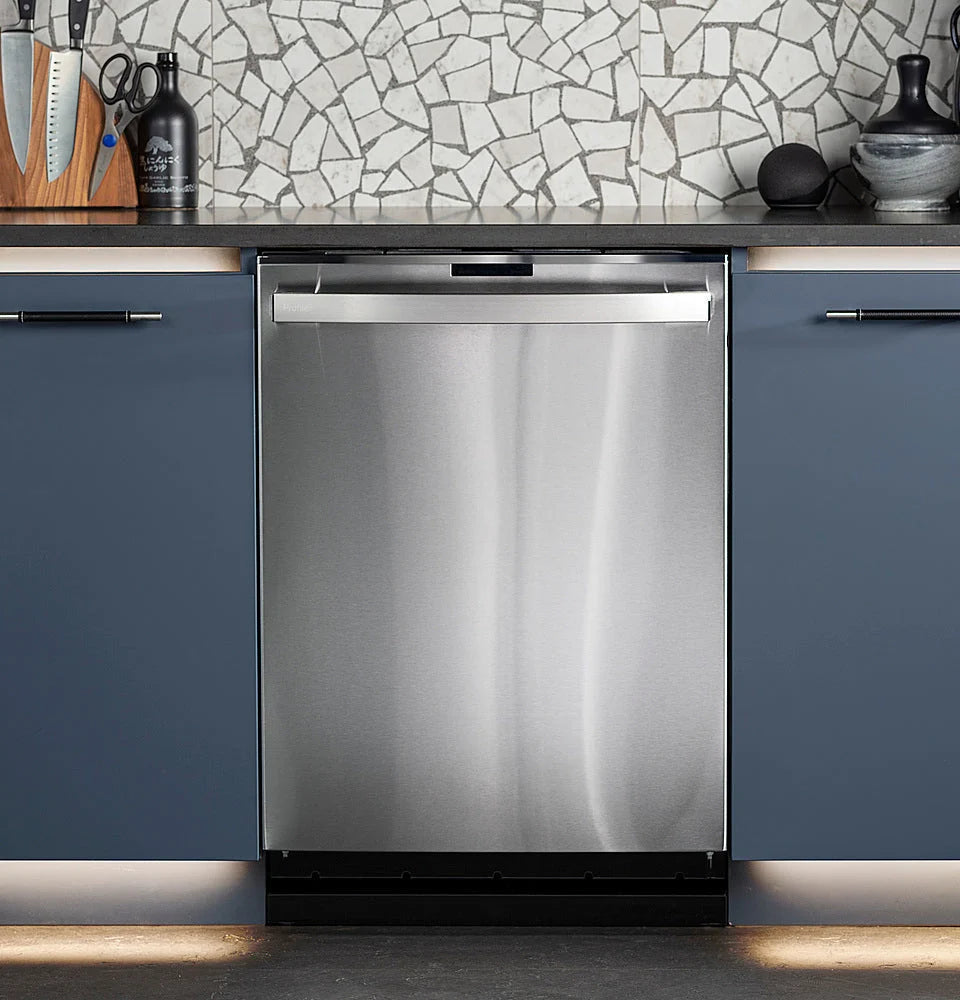 GE Profile - Top Control Smart Built-In Stainless Steel Tub Dishwasher with 3rd Rack and Microban, 42dBA - Stainless steel