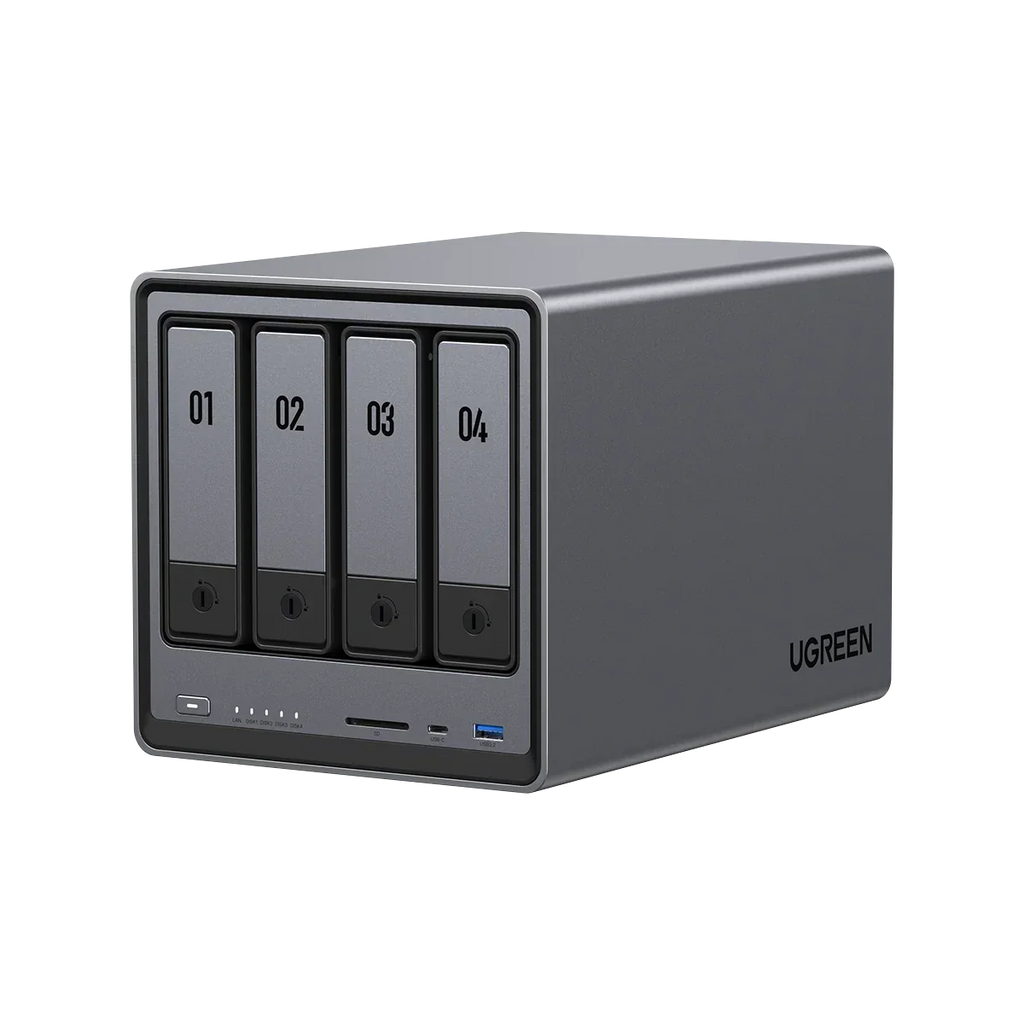 UGREEN NASync DXP4800, NAS desktop a 4 bay, CPU Intel N100 Quad-core, 8 GB di RAM DDR5
