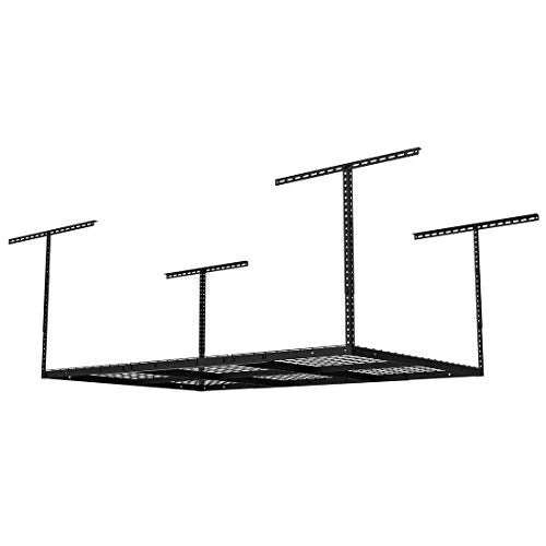 FLEXIMOUNTS 3x6 Overhead Garage Storage Adjustable Ceiling Storage Rack, 72 Length x 36 Width x 40 Height, Black