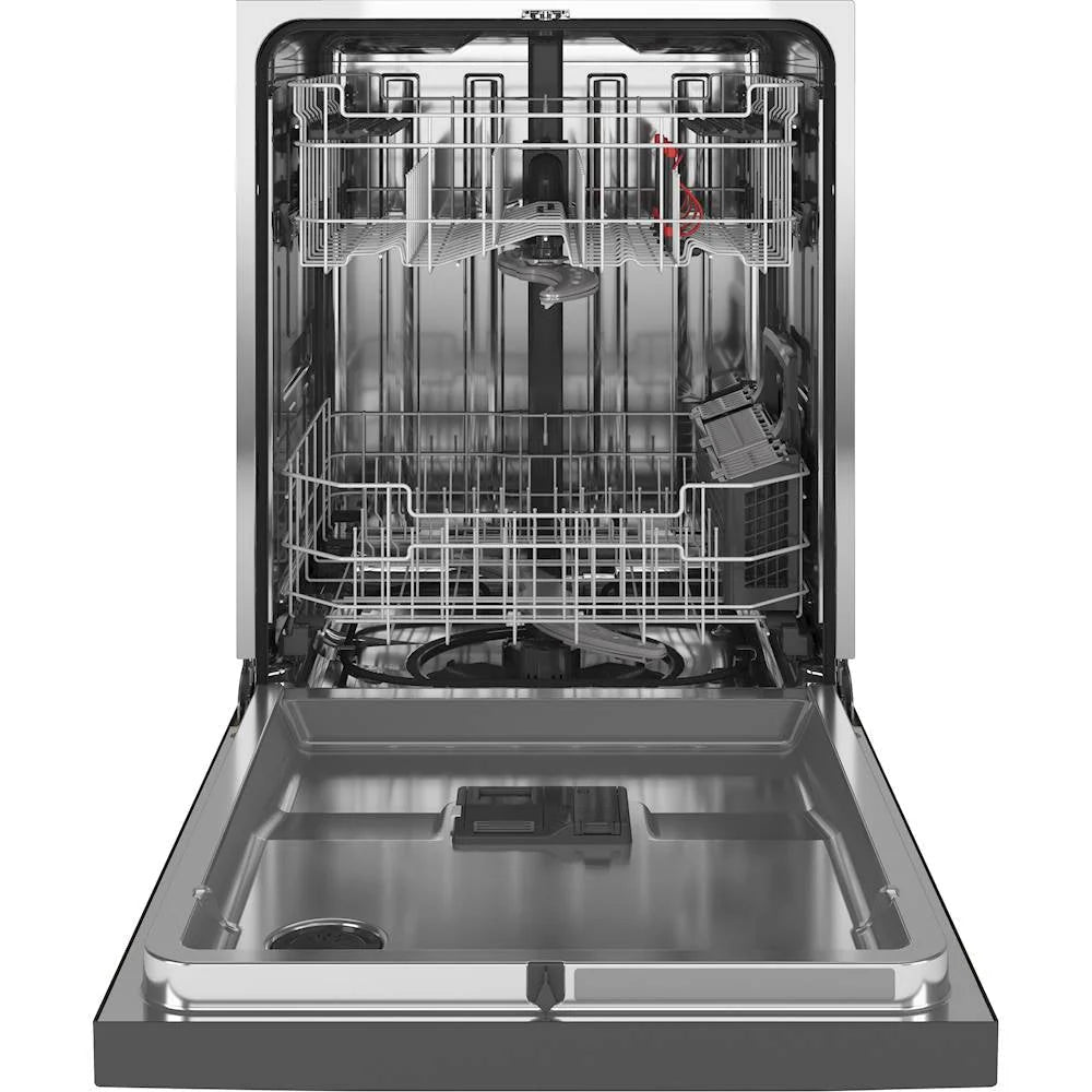 GE - Front Control Built-In Dishwasher with Stainless Steel Tub, 48 dBA - Slate