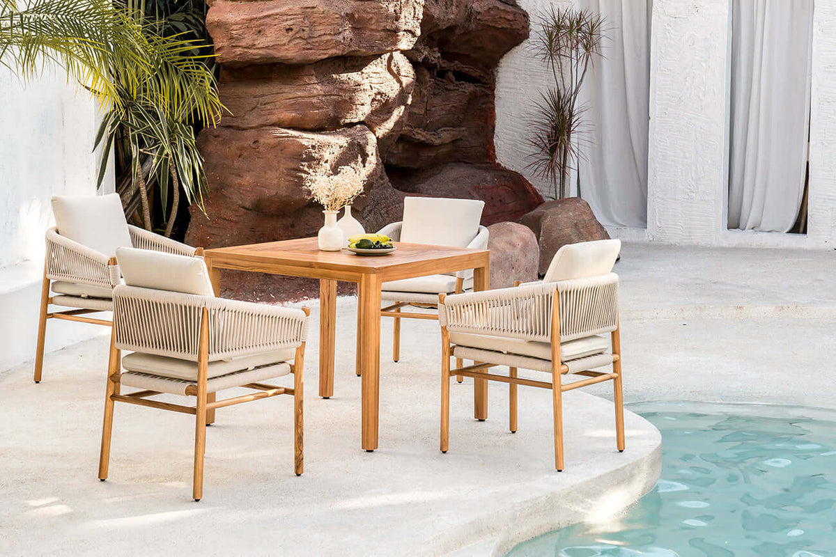 Etimoe Square Teak Table