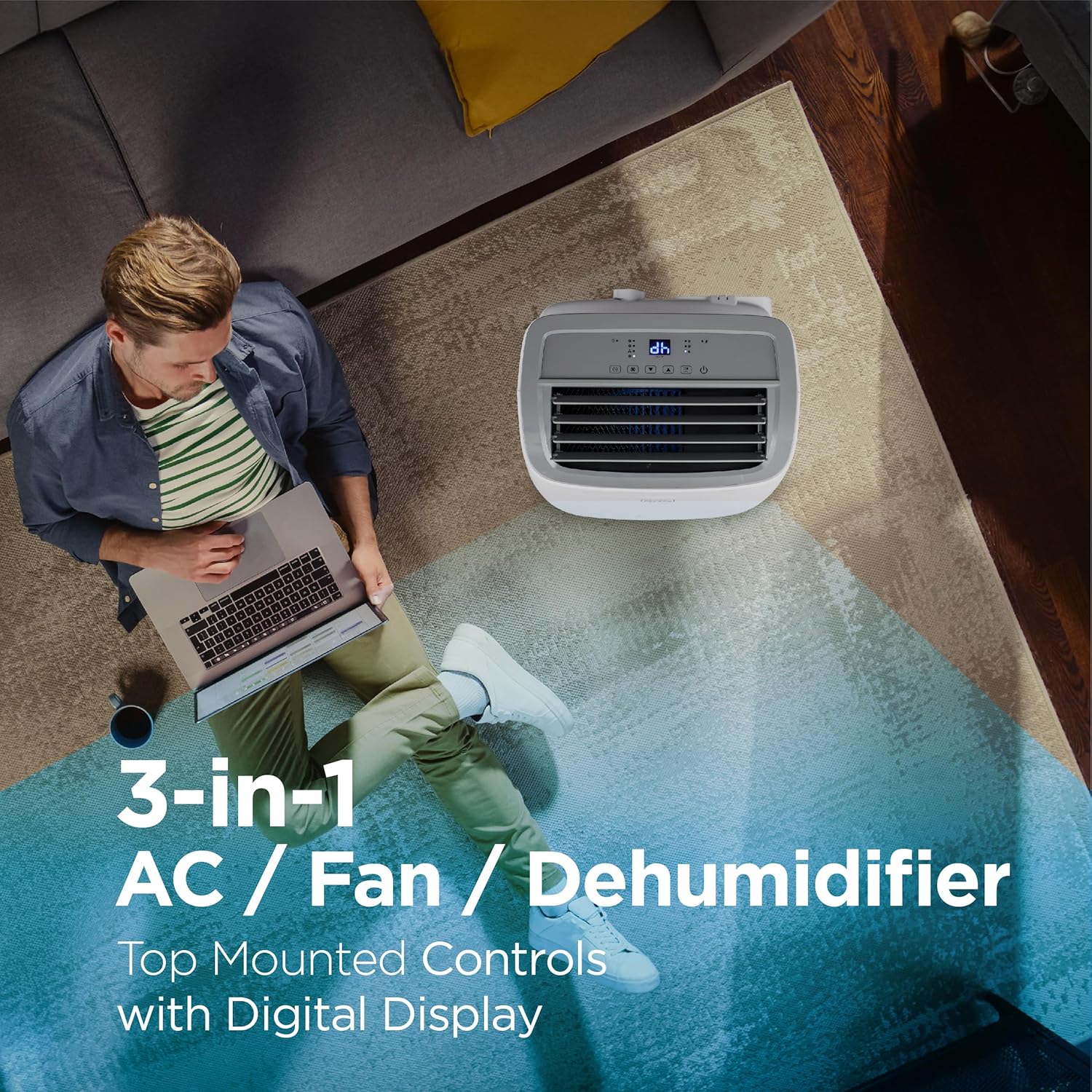 BLACK+DECKER 8,000 BTU Portable Air Conditioner for Rooms up to 350 Sq