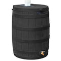 Good Ideas Rain Wizard 50 Gallon Plastic Rain Barrel Water Collector, Black