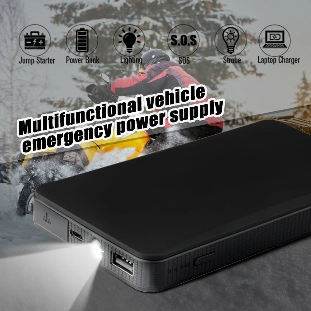 Car Battery Jump Starter,6000mah 12V Peak Portable Battery Charger,For Up To 4.0L Gas Car & 5.0L Diesel Car, With USB Quick Charge And Led Lights, Jump Starter For Phones/Laptop/ Motorcycles, ZJ14