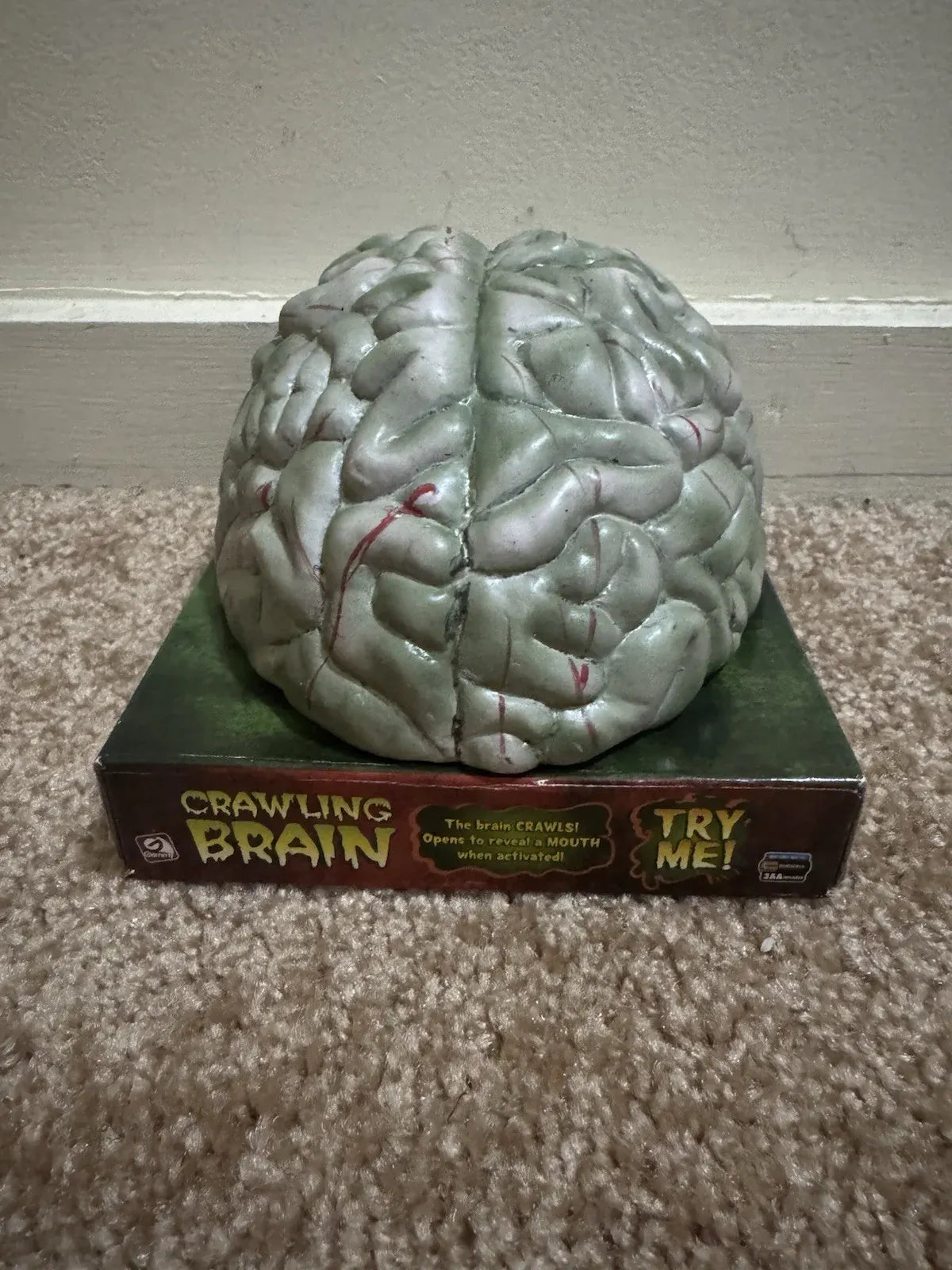 Gemmy Halloween Animated Crawling Brain 2007 Working Restored With Box