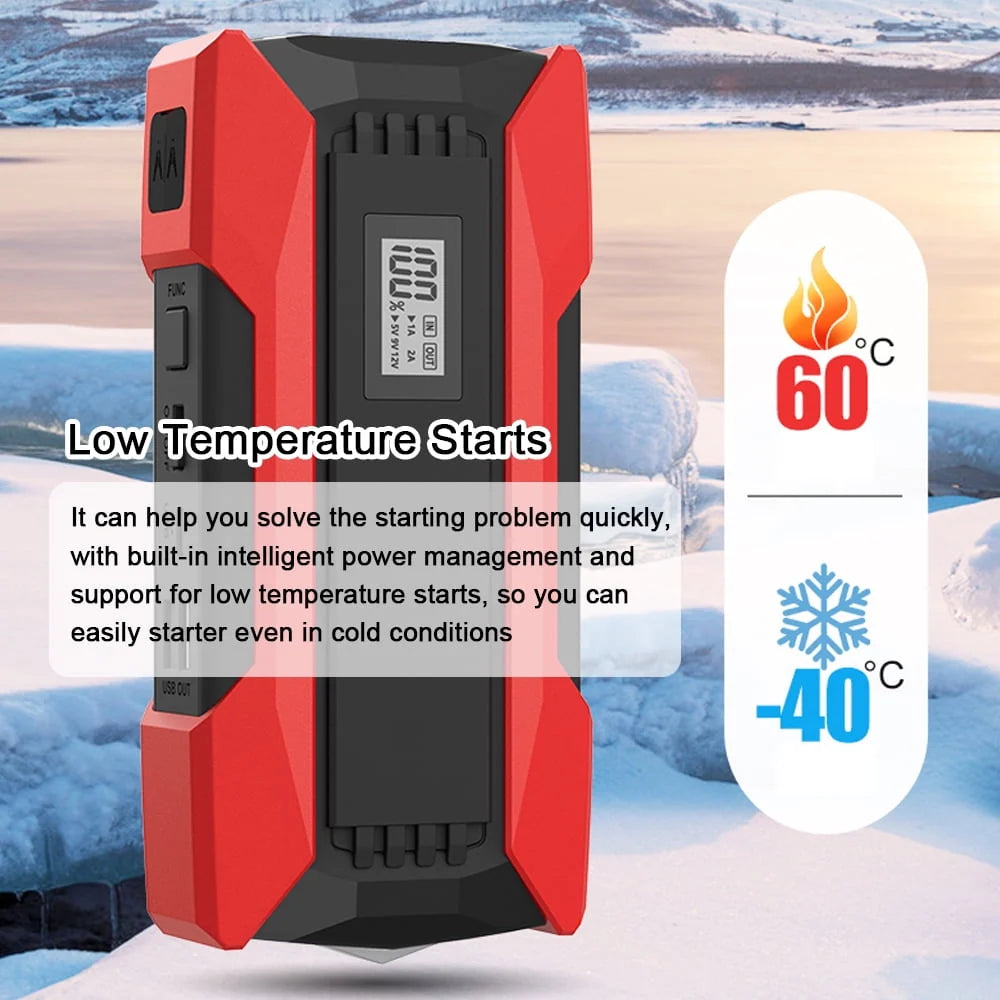 SABO Car Jump Starter 8000mAh for Low-Temperature Starts, Ideal for Gas/Diesels Engines
