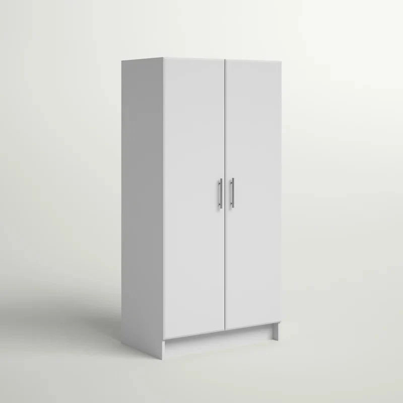 Prepac Elite 2 Door Wardrobe Cabinet， 32 W x 65 H x 20 D， White