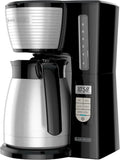 BLACK+DECKER 12 Cup Thermal Programmable Coffee Maker with Brew Strength and VORTEX Technology, Black/Steel