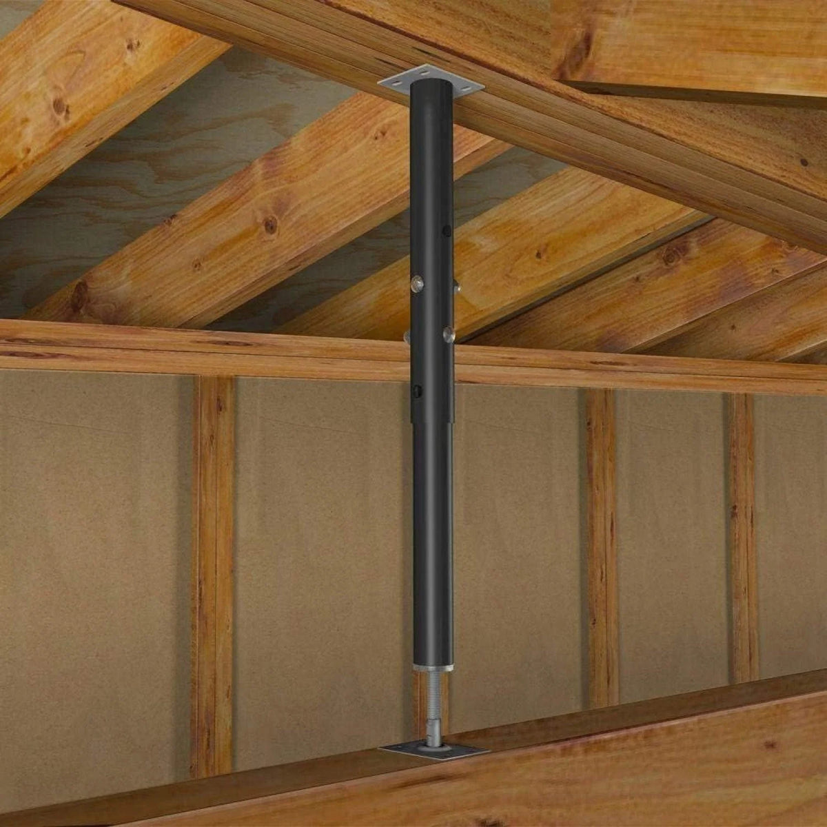 Akron Adjustable Floor Jack (Model C-3), Akron Jacks Floor Jacks, Telescoping Jack For Temporary Support, Size Range 1'7-3'