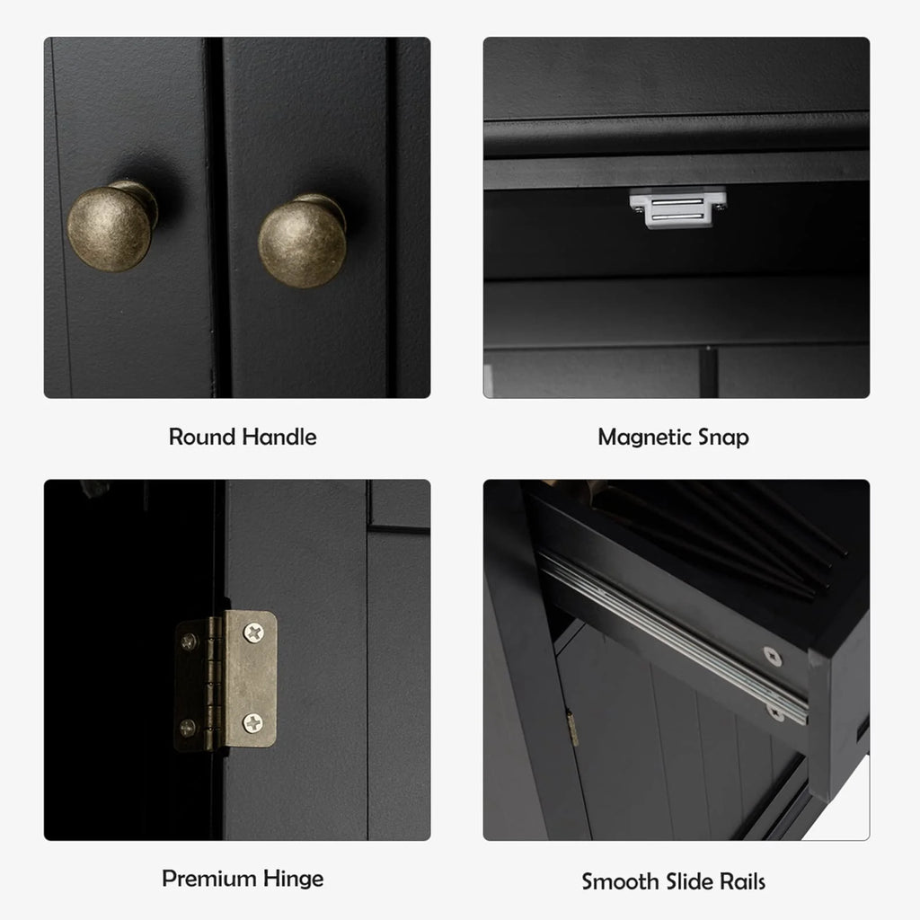 Tangkula Freestanding Cupboard Traditional Adjustable