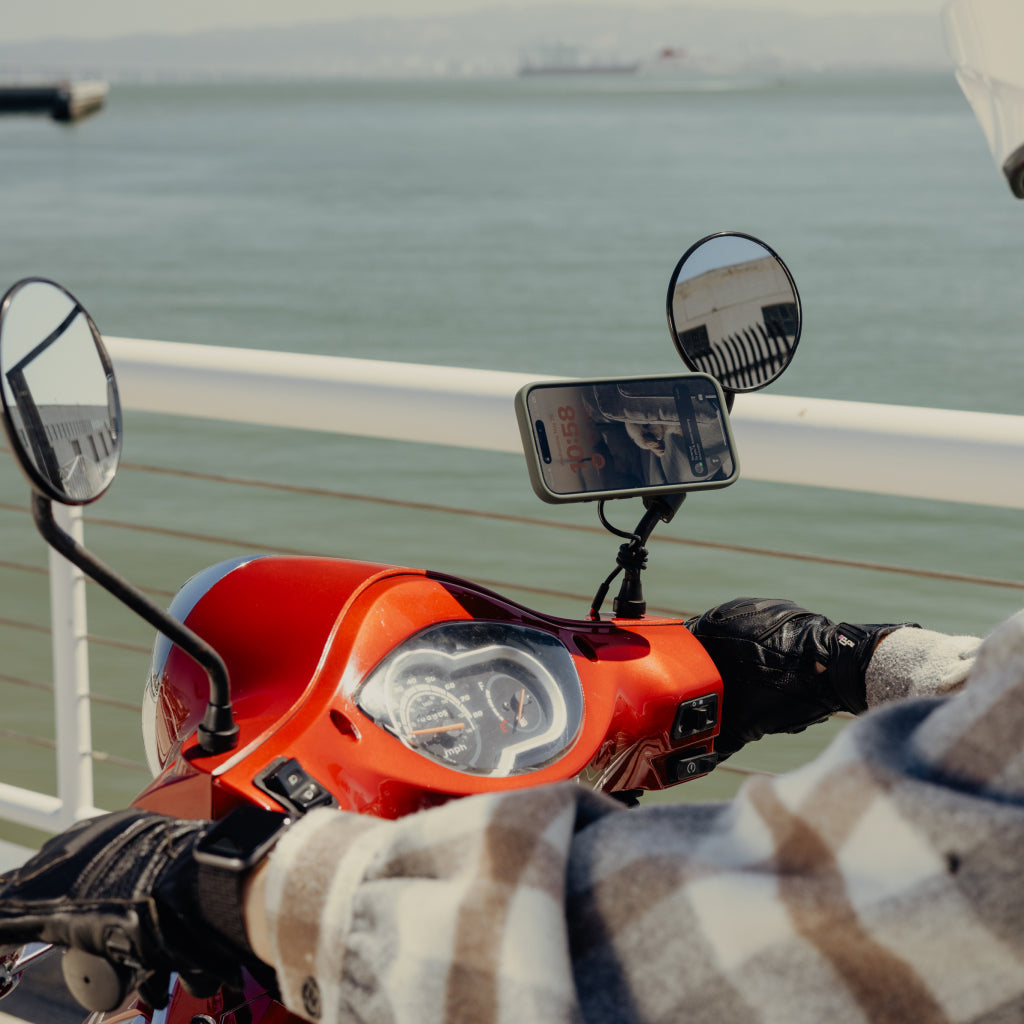 Motorcycle Mirror Mount | Charging Locking