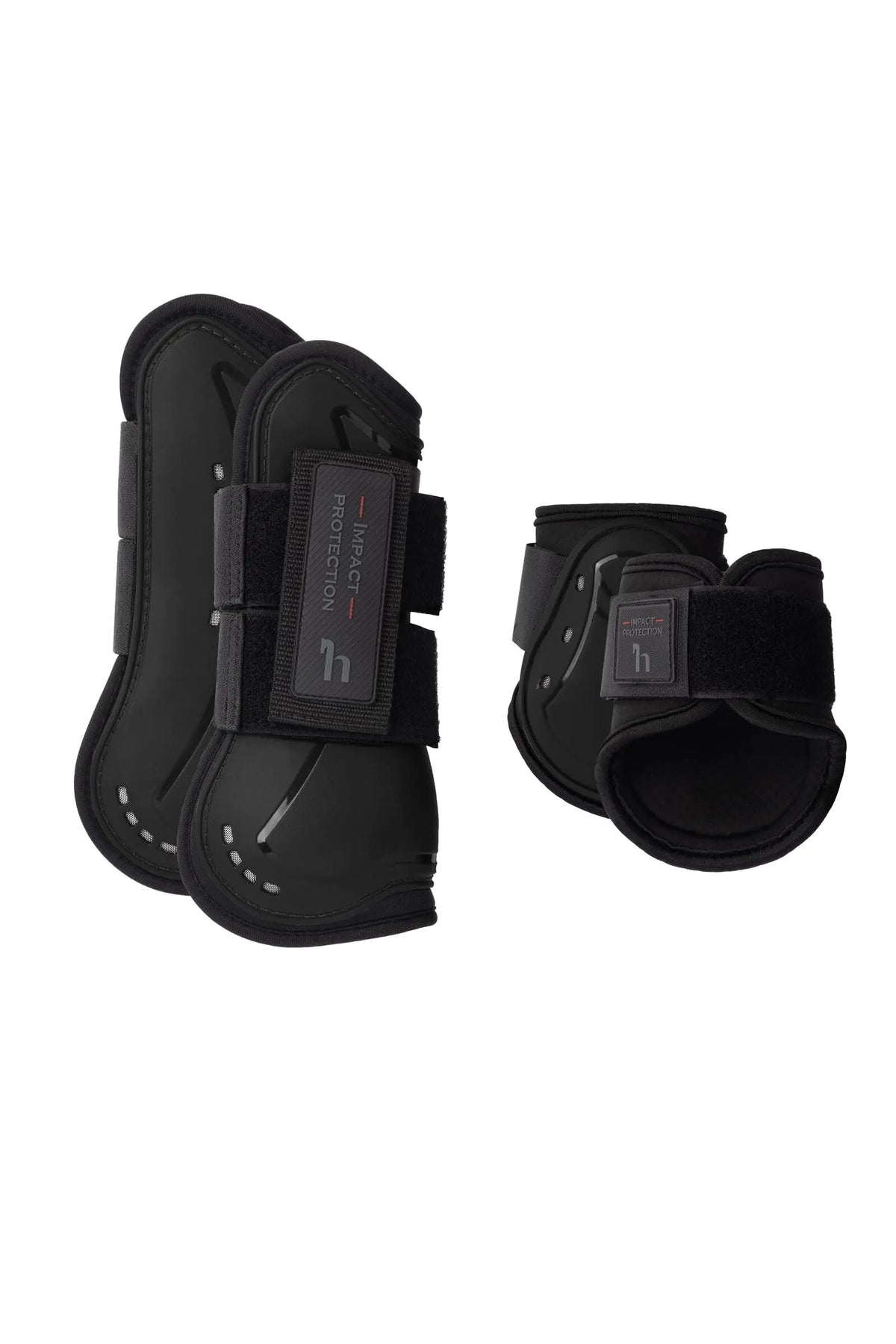 HORZE Armour Airflow Tendon & Fetlock Boot Set - Black - Horse
