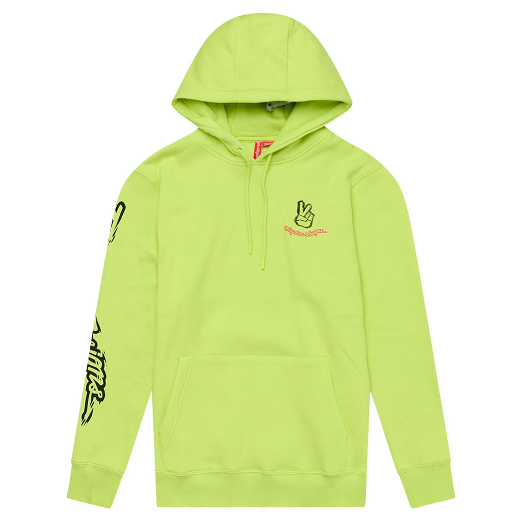 Pullover Hoodie Peace Out Glo Yellow