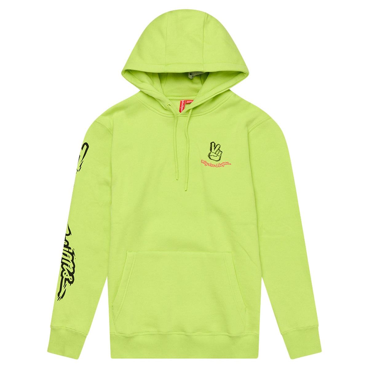 Pullover Hoodie Peace Out Glo Yellow