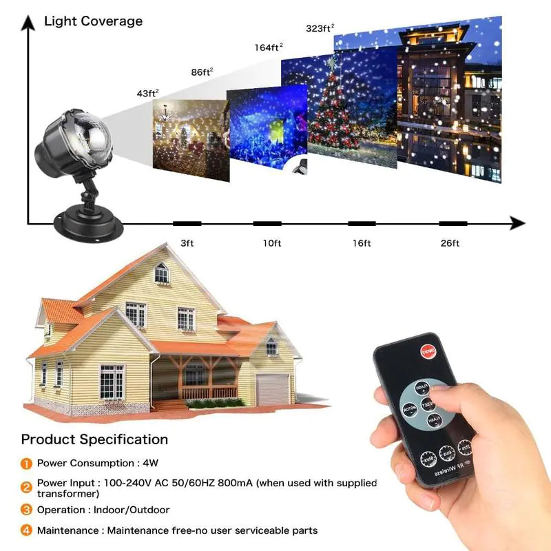 Snowflake Magic Light Projector