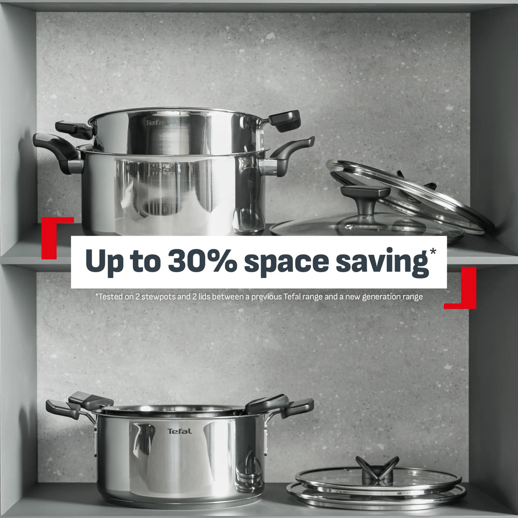Tefal Space+ Emotion+ Induction Stainless Steel Uncoated Stewpot 24cm + Lid