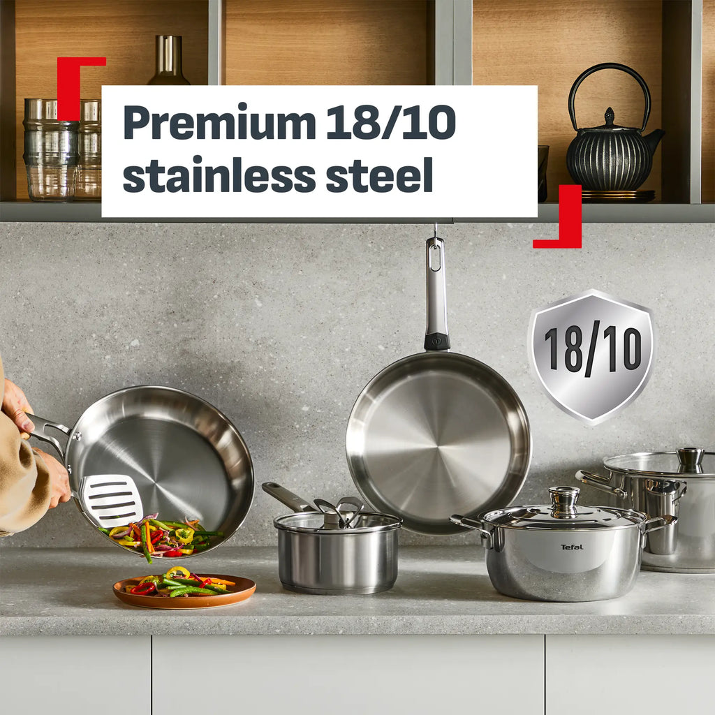 Tefal Extreme Induction Stainless Steel Uncoated Wok 28cm