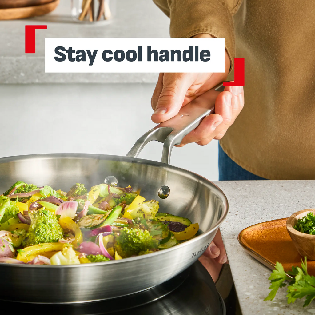 Tefal Extreme Induction Stainless Steel Uncoated Frypan 28cm