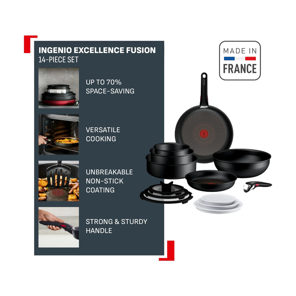 Tefal Ingenio Excellence Fusion Induction Non-Stick 14pc Set