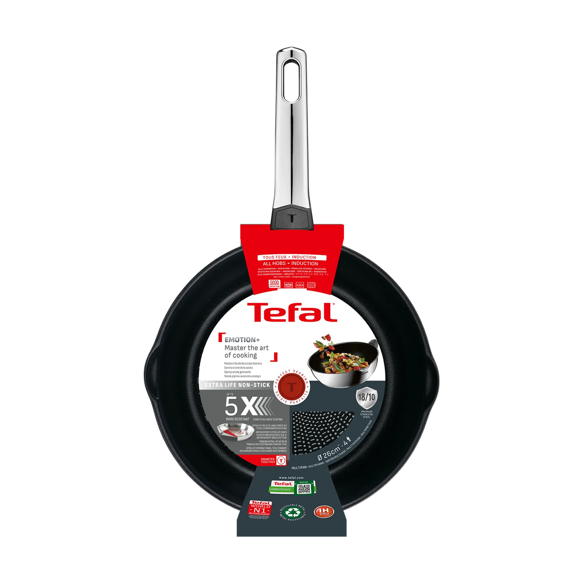 Tefal Emotion+ Induction Stainless Steel Non-Stick Multipan 26cm