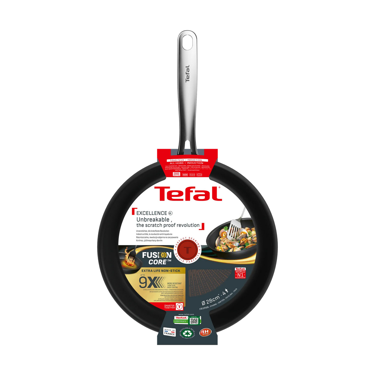 Tefal Excellence+ Induction FusionCore Non-Stick Frypan 28cm