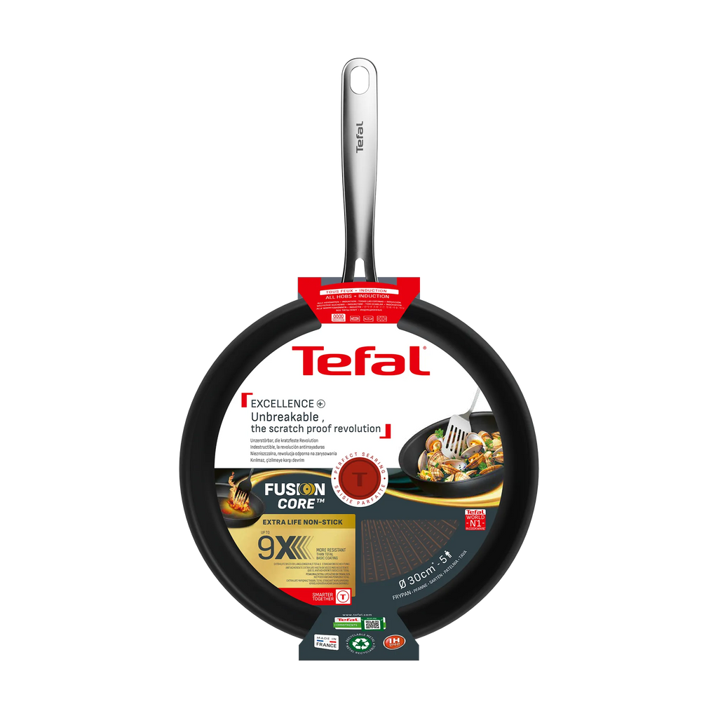 Tefal Excellence+ Induction FusionCore Non-Stick Frypan 30cm
