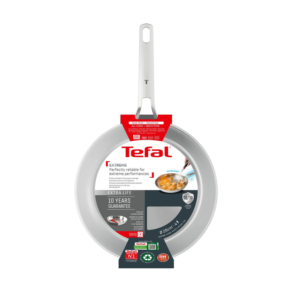Tefal Extreme Induction Stainless Steel Uncoated Frypan 28cm